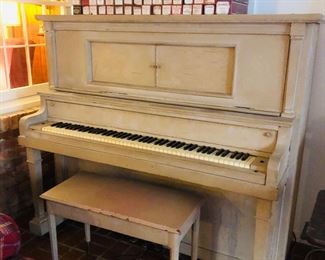 1920’s manual player piano with loads of scrolls!  It can be electrified 