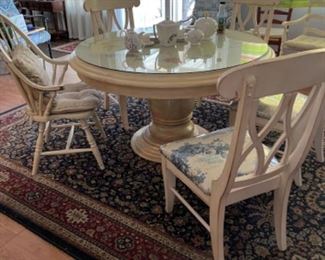 Pedestal table and chairs