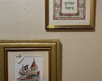 Hand-made Cross Stitch Wall Art
