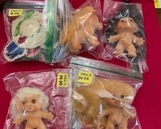 Troll dolls and Troll small Horse Rare