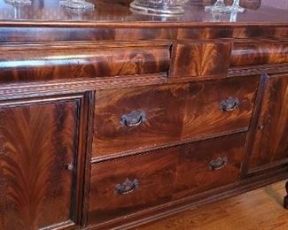 lovely antique burled wood Buffet-Sideboard