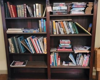 Vintage bookcase, books