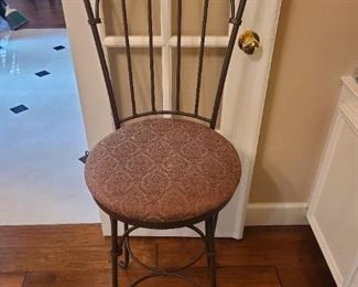 Wrought-iron swivel bar stools
*we have two