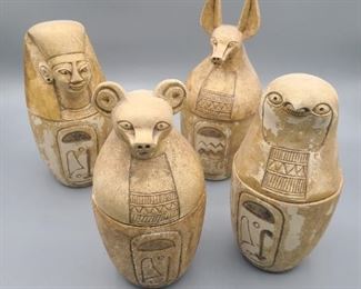 Repro Egyptian Canopic Jars