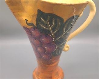 Arte Italica Pottery vase/pitcher w/handle
HAND PAINTED grapes Italy