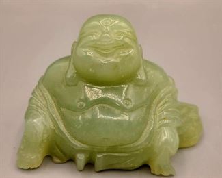 Chinese Jade Putai Sculpture Statue Figure Budda Laughing Stone