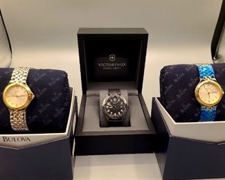 Men's watches ~
Bulova & Swiss Army = Victorinox