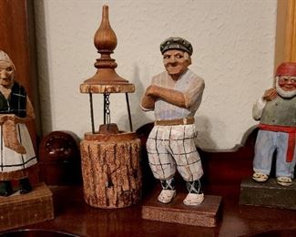 Wooden figurines handcarved by Trygg Jr