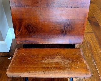 Vintage kid's school desk w/attached chair
