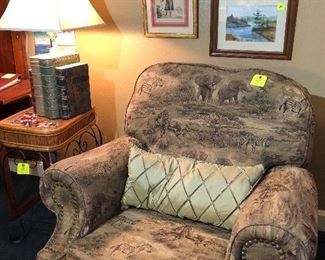 $17 for this Reclining  Chair with African Print