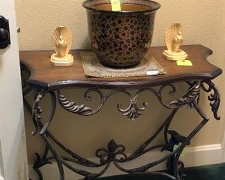 $24.50 for this wood and metal entry table