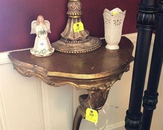 $24.50 for this vintage gold wall mount table
