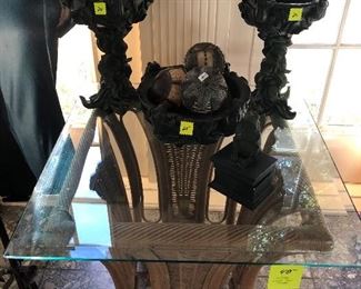 $12 for glass topped end table