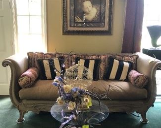 LESS THAN $200 FOR THIS MARGE CARSON SOFA WITH 9 PILLOWS ON FRIDAY!