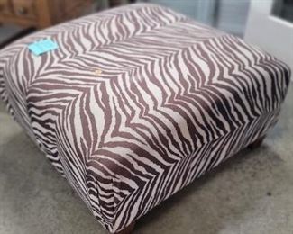 ZEBRA PRINT OTTOMAN