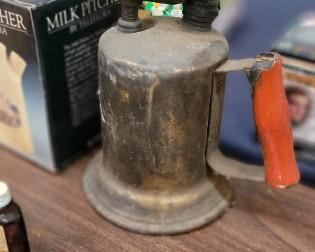 MILK PITCHER AND BLOW TORCH