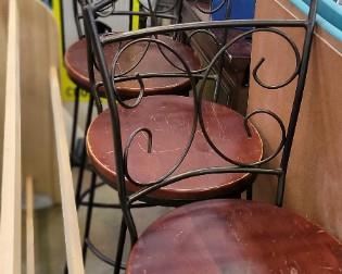 THREE BAR STOOLS