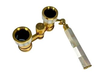Nice Womens Brass and Mother of Pearl Opera Binoculars