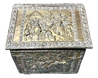 Vintage Repousse Brass Box