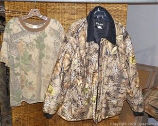 1 WFS Lined Element Gear Camo Jacket with 1 Camo Shirt