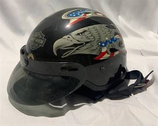 Vintage Harley Davidson Patriotic Helmet