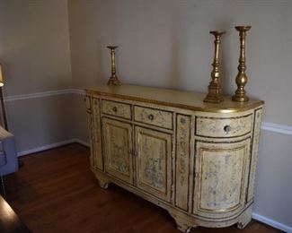 Vintage Century Coeur De France Duport Decorated Credenza/Sideboard 74" W X 43.% T X 22" D. Very Nice