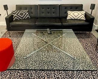 Florence Knoll Leather Sofa