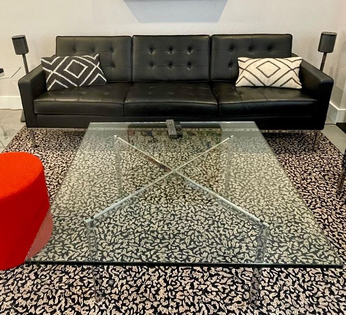 Florence Knoll Leather Sofa