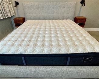Avery King Storage Bed and Stearns and Foster King Estate Mattress 