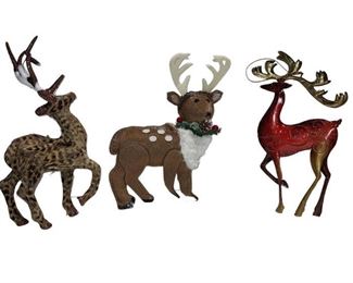Cute Deer Reindeer and Snowmen Ornaments