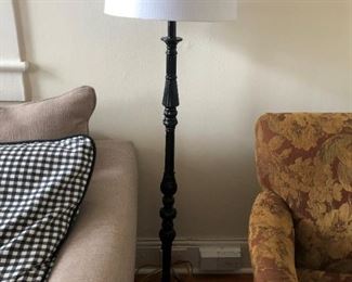 Black Victorian Iron Floor Lamp