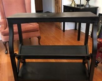 Black Painted Library Table