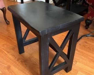Craftsman Black Painted Side Table or Small Bench