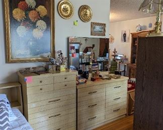 Solid wood dresser-chest-full bed set (Harmony House), and more