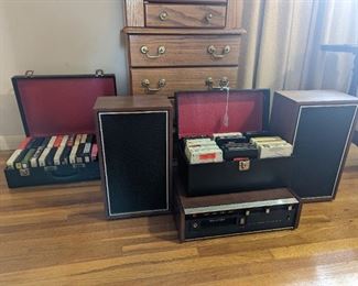 Electra 8-Track Player and tapes (w/cases)