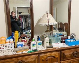 . . . double-mirrored oak dresser