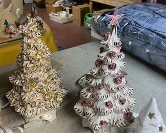 . . . two more ceramic Christmas trees
