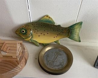 . . . wood-carved fish