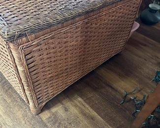 Large Wicker Storage Chest