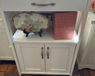 Small white kitchen cart