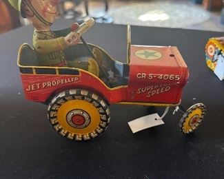 Vintage, G.I., Joe and his bouncing Jeep by unique art manufacturing company