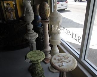 Hand crafted alabaster pedestals from Italy