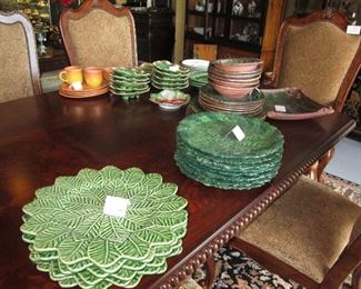 Cabbage - leaf pottery all being reduced