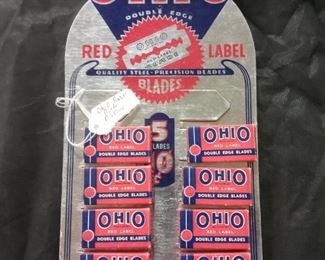 Vintage Red Label Razor Display 