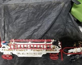 Vintage Cast Iron Firetruck