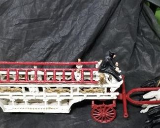 Vintage Cast Iron Firetruck