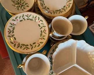 Complete Lenox Christmas set all serving pieces and extras MASSIVE!!