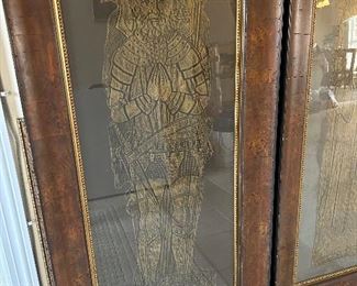 #5	Hand rubbed art Elizabeth Bellingham Kendal Westmorland c1500 and Roger Bellingham Kendal Westmorland c1500 set of 2 framed art 23x48 each	 $150.00 				