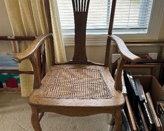 	#41	Wooden side chair with cane seat	 $25.00 				