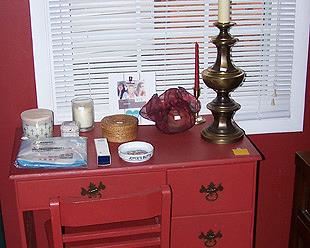 Small painted desk and chair